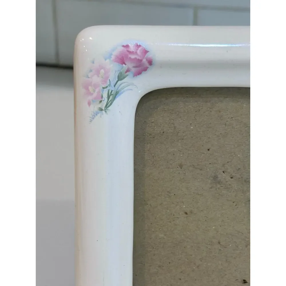 Vintage Retro Floral Print Porcelain Rectangle Picture Frames